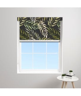 Made to Measure BlocOut™XL 100% Blackout Blind in Large Palms Dark