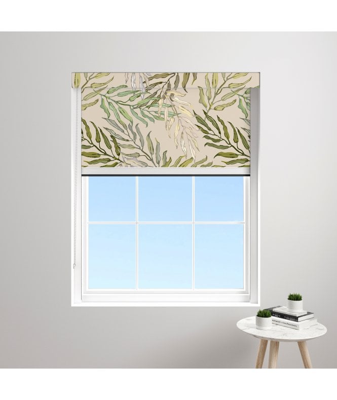 BlocOut™ Made to Measure XL 100% Blackout Blind in Large Palms Light