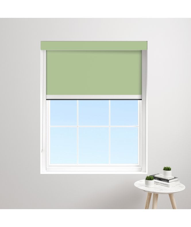BlocOut™ Made to Measure XL 100% Blackout Blind in Light Sage