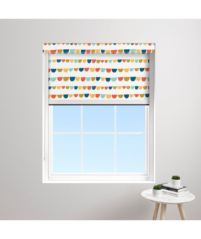 BlocOut™ Made to Measure XL 100% Blackout Blind in Playful Bunting Bright