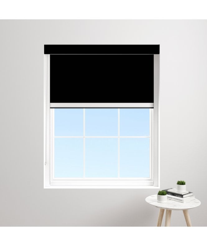 BlocOut™ Made to Measure XL 100% Blackout Blind in PVC Black