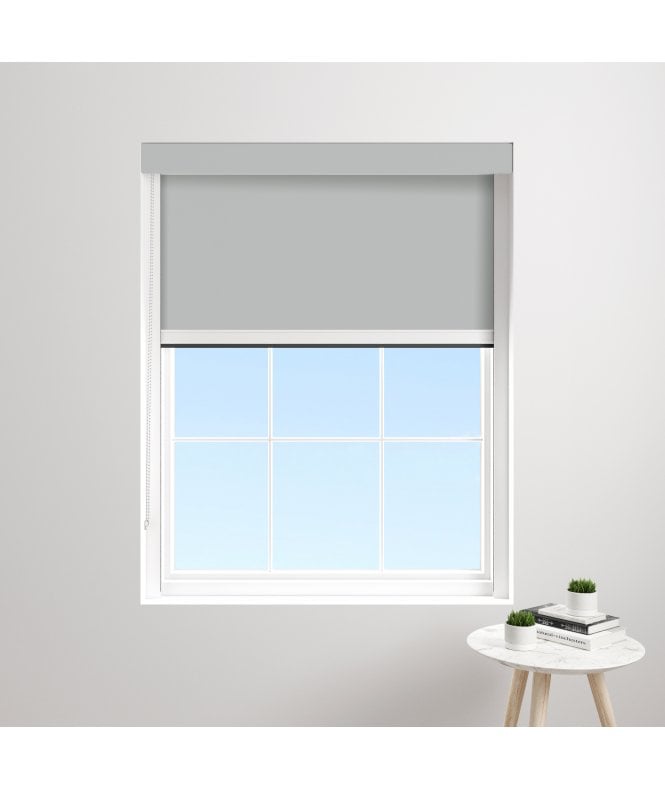 BlocOut™ Made to Measure XL 100% Blackout Blind in PVC Grey