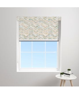 Made to Measure BlocOut™XL 100% Blackout Blind in Simple Watercolour Chevron