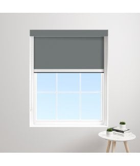 Made to Measure BlocOut™XL 100% Blackout Blind in Smouldering Charcoal