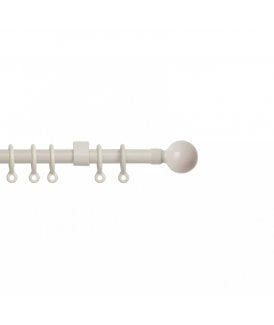 13 - 16mm Ball Metal Curtain Pole Set - Cream