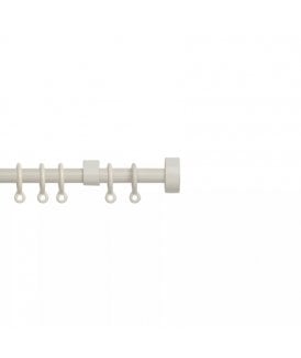 13 - 16mm Stud End Metal Curtain Pole Set - Cream