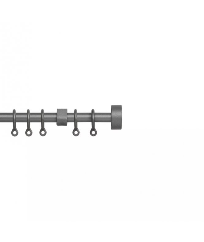 New Edge Blinds 13 - 16mm Stud End Metal Curtain Pole Set - Silver