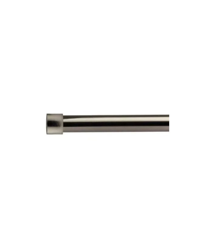 New Edge Blinds 16-19mm Fenton Extendable Eyelet Metal Curtain Pole Set Black Silk