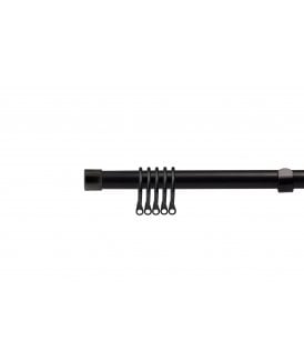16-19mm Fenton Extendable  Metal Curtain Pole Set Black