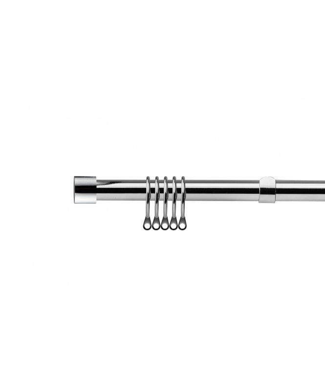 New Edge Blinds 16-19mm Fenton Extendable  Metal Curtain Pole Set Chrome