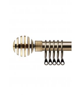 16-19mm Geneva Extendable  Metal Curtain Pole Set Brass