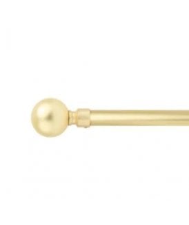 16-19mm Sphere Extendable Eyelet Metal Curtain Pole Set Gold