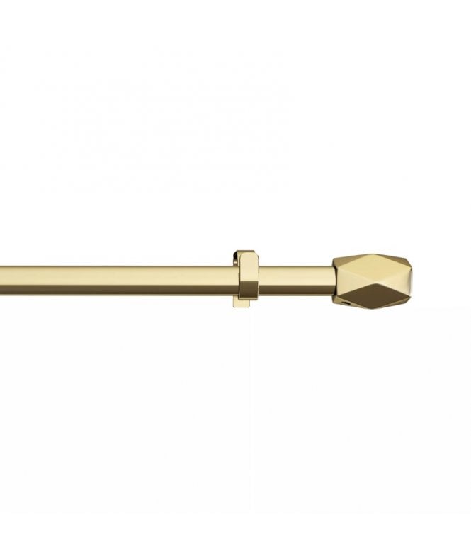 New Edge Blinds 16 - 19mm Tetra Eyelet Metal Curtain Pole - Gold