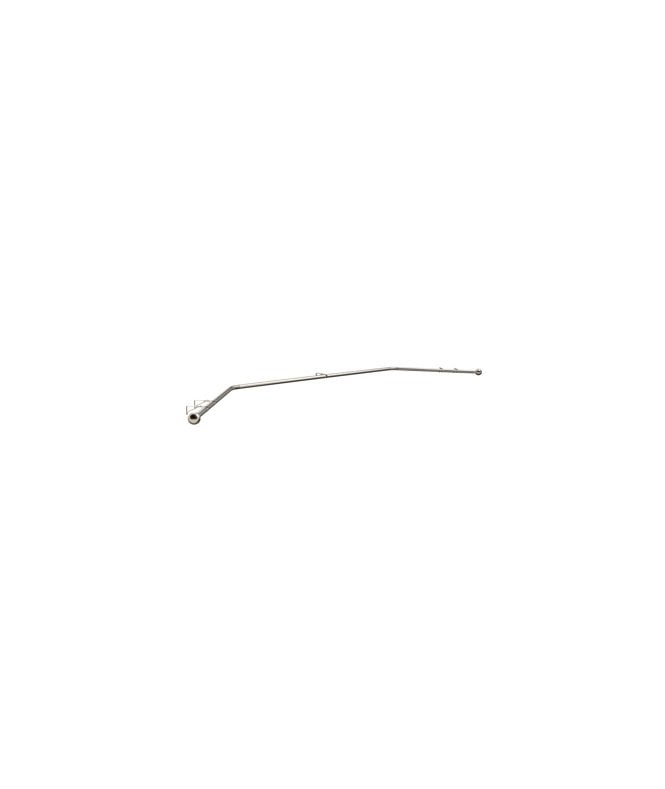 New Edge Blinds 19mm 400cm Ball End Eyelet Bay Pole Set - Satin Silver