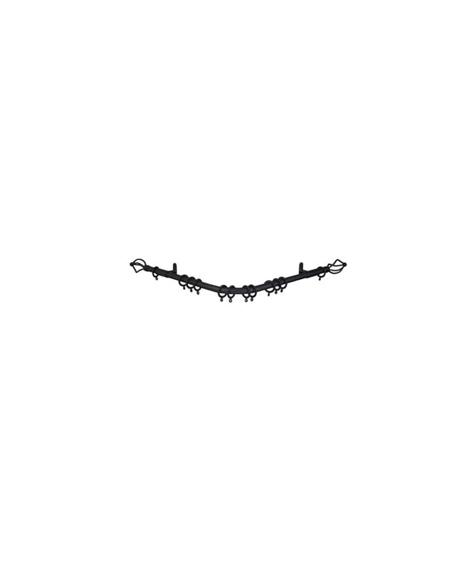 New Edge Blinds 19mm 420cm Crown Bay Pole Set - Black