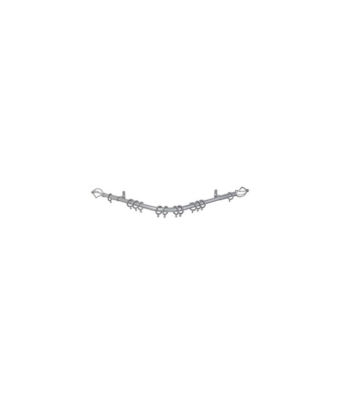 New Edge Blinds 19mm 420cm Crown Bay Pole Set - Silver