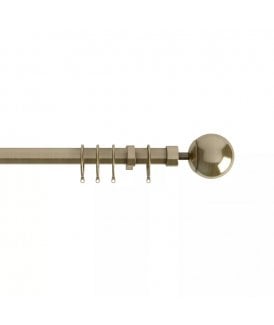 22-25mm Finesse Ball End Metal Curtain Pole Set - Antqiue Brass