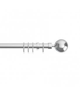 22-25mm Finesse Ball End Metal Curtain Pole Set - Chrome