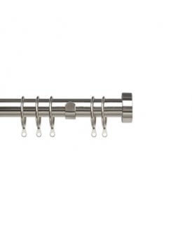 25-28mm Stud End Metal Curtain Pole Set - Chrome