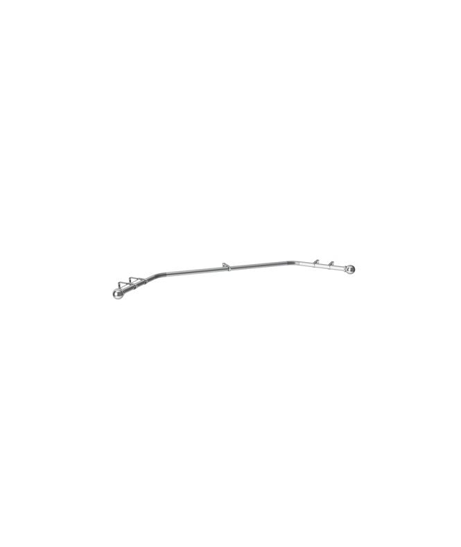 New Edge Blinds 28mm 400cm Ball End Eyelet Bay Pole Set - Chrome