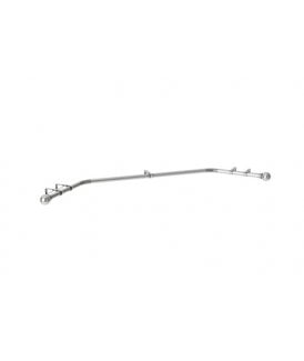 28mm 400cm Ball End Eyelet Bay Pole Set - Satin Silver