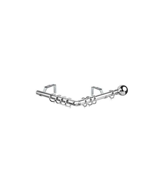 New Edge Blinds 28mm 475cm Ball End Eyelet Bay Pole Set - Chrome