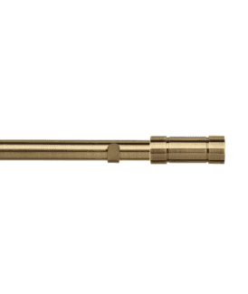 28mm Fixed Length Metal Eyelet Curtain Pole Set in Antique Brass - Aspect Finial