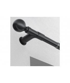 28mm Room Darkening Corner Bracket for Curtain Poles - Black