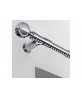 28mm Room Darkening Corner Bracket for Curtain Poles - Chrome