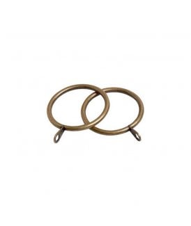 28mm Standard Metal Curtain Rings - Antique Brass