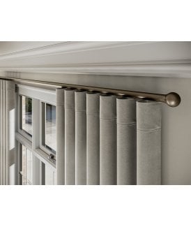 28mm Styleline Gliding Curtain Pole Set with Ball End - Taupe