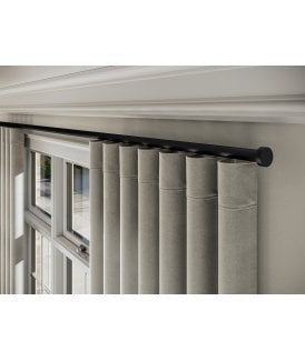 28mm Styleline Gliding Curtain Pole Set with Stud End - Black