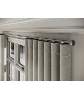 28mm Styleline Gliding Curtain Pole Set with Stud End - Silver