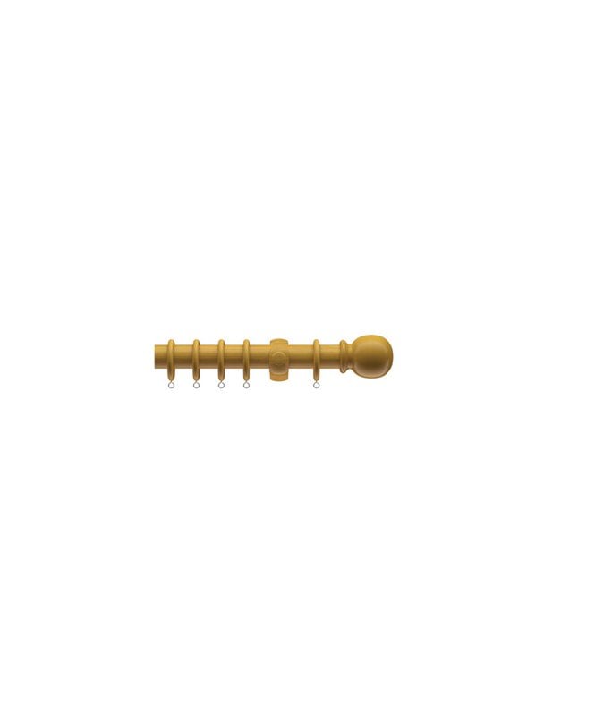 New Edge Blinds 28mm Wooden Curtain Pole Set - Antique Pine