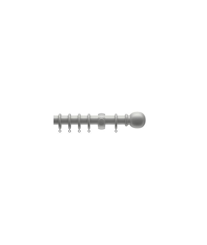 New Edge Blinds 28mm Wooden Curtain Pole Set - Grey