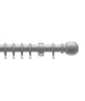 28mm Wooden Curtain Pole Set - Grey