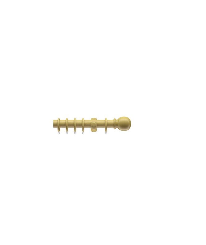 New Edge Blinds 28mm Wooden Curtain Pole Set - Light Ash