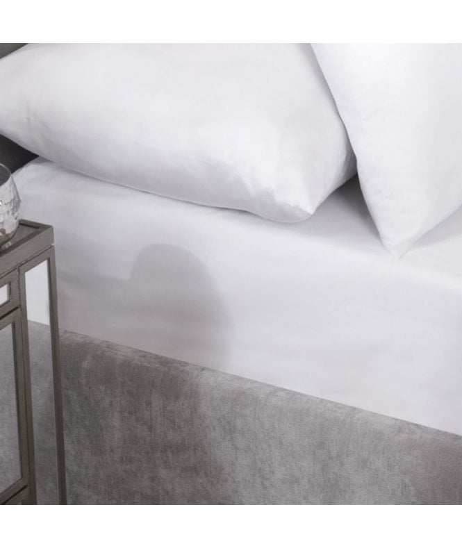 New Edge Blinds 400 Thread Count Cotton Collection Extra Deep Fitted Sheet in White