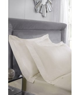 400 Thread Count Cotton Collection Oxford Pillowcase Pair in Cream