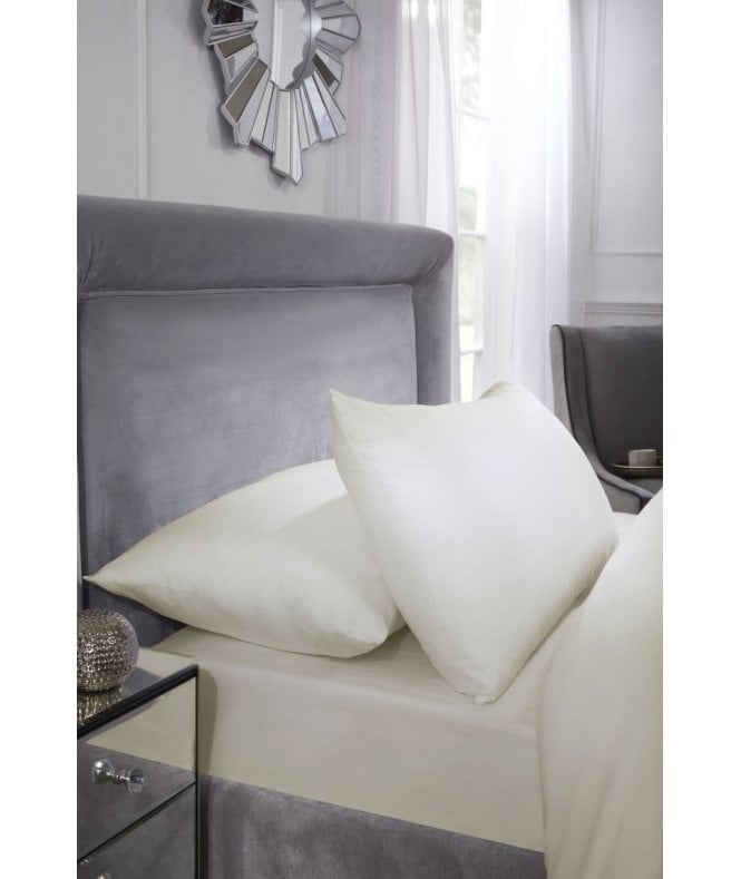 New Edge Blinds 400 Thread Count Cotton Collection Pillowcase Pair in Cream