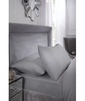 400 Thread Count Cotton Collection Pillowcase Pair in Silver
