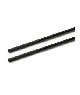 Aluminium Style Curtain Draw Rod in Matt Black (Pack of 2)