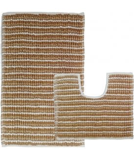 Amalfi 2 Piece Bath Mat Set in Natural