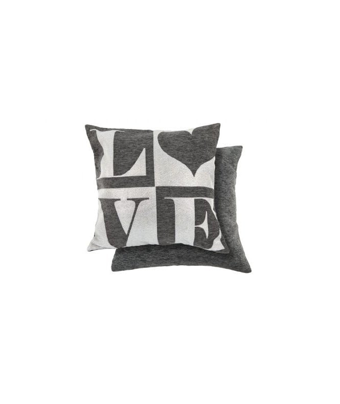 New Edge Blinds Amor Chenille Cushion Cover in Black