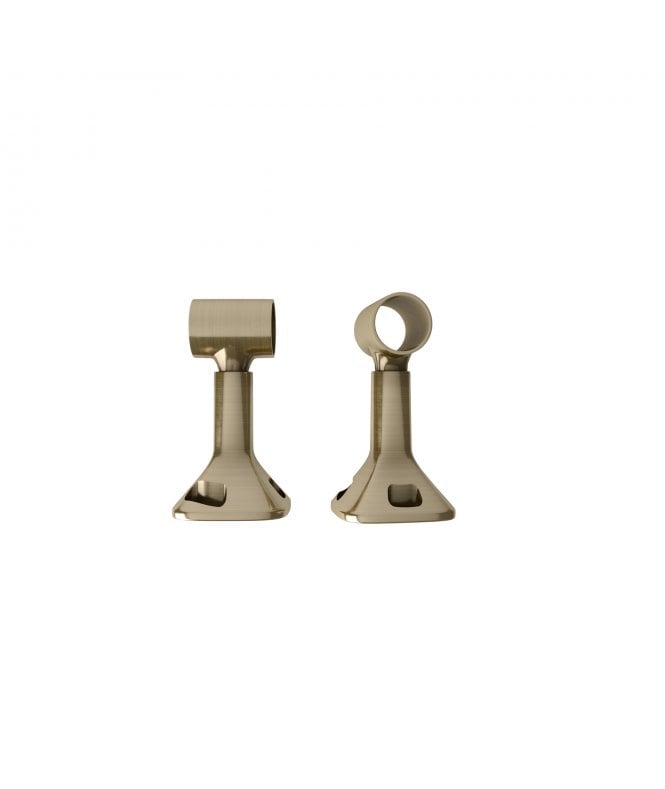 New Edge Blinds Antique Brass  Baypole Metal Curtain Support Bracket (28mm)