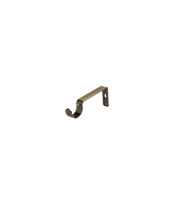 New Edge Blinds Antique Brass Fixed Curtain Pole Support (28mm)