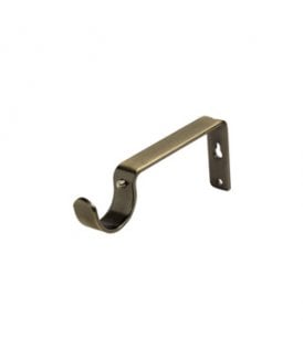 Antique Brass Fixed Curtain Pole Support (28mm)