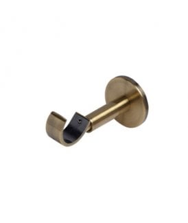 Antique Brass IDC Metal Curtain Pole Support Bracket (35mm)
