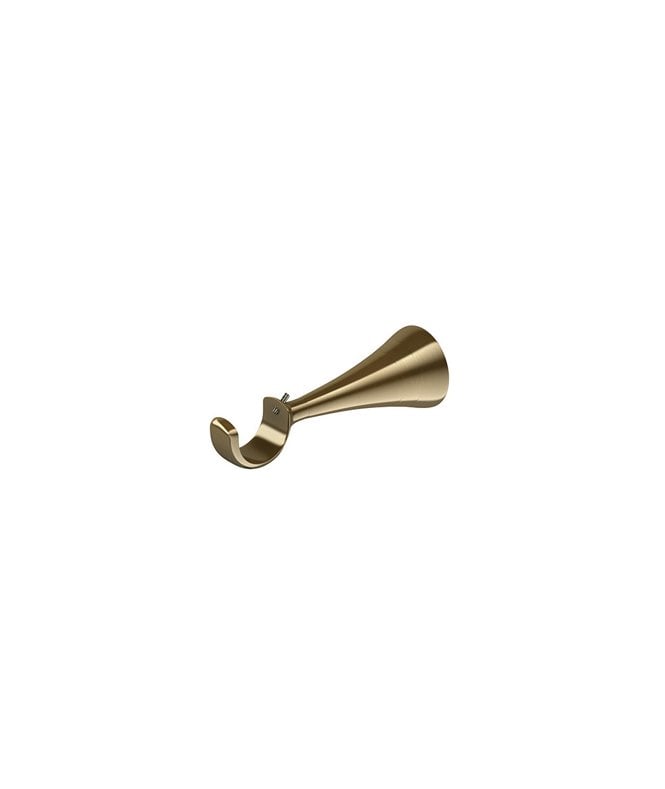 New Edge Blinds Antique Brass Long Stem Metal Curtain Pole Support Bracket (28mm)
