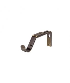 Antique Brass Passing Metal Curtain Pole Support Bracket (35mm)